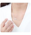 Letter K Silver Necklace SPE-5525